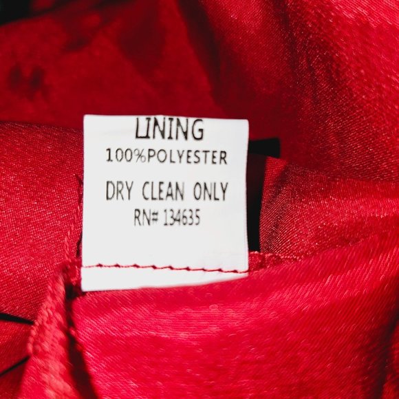 Lulu's Moment in Time Red Strapless Sweetheart Neck Accordion Maxi Dress Sz L - Picture 10 of 11